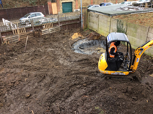 Creating the pond January 2018