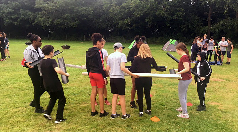 Team building games at Box Hill
